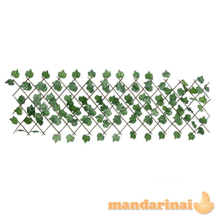 Dirbtinių vynuogių lapų treliažas, žalias, 190x60cm