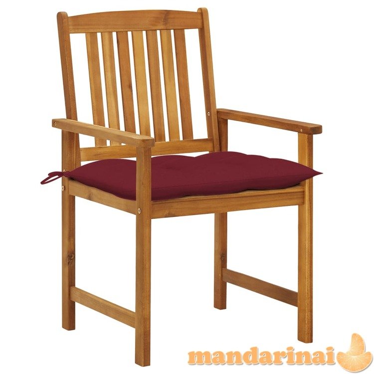 Sodo kėdės su pagalvėlėmis, 8vnt., akacijos medienos masyvas