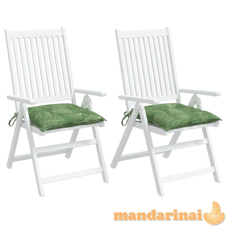 Kėdės pagalvėlės, 2vnt., 50x50x7cm, audinys, su lapais