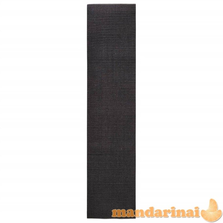 Sizalio kilimėlis draskymo stulpui, juodos spalvos, 80x350cm
