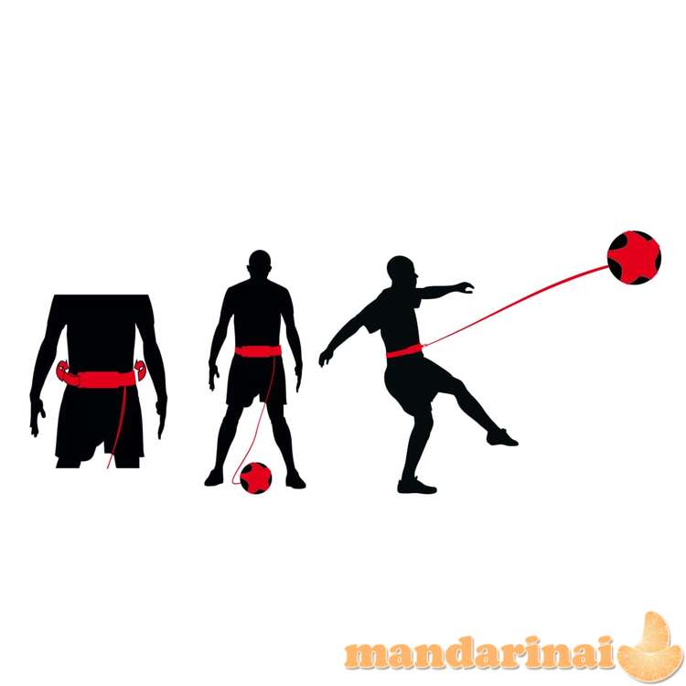 Avento futbolo įgūdžių lavinimo diržas, juodos ir raudonos spalvos