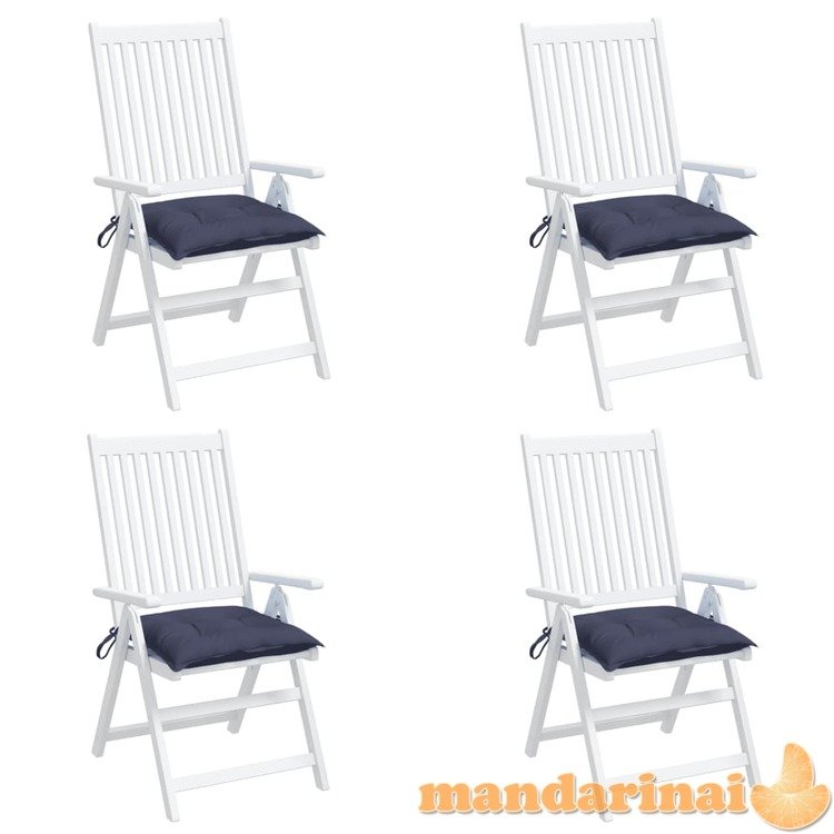 Kėdės pagalvėlės, 4vnt., tamsiai mėlynos, 50x50x7cm, audinys