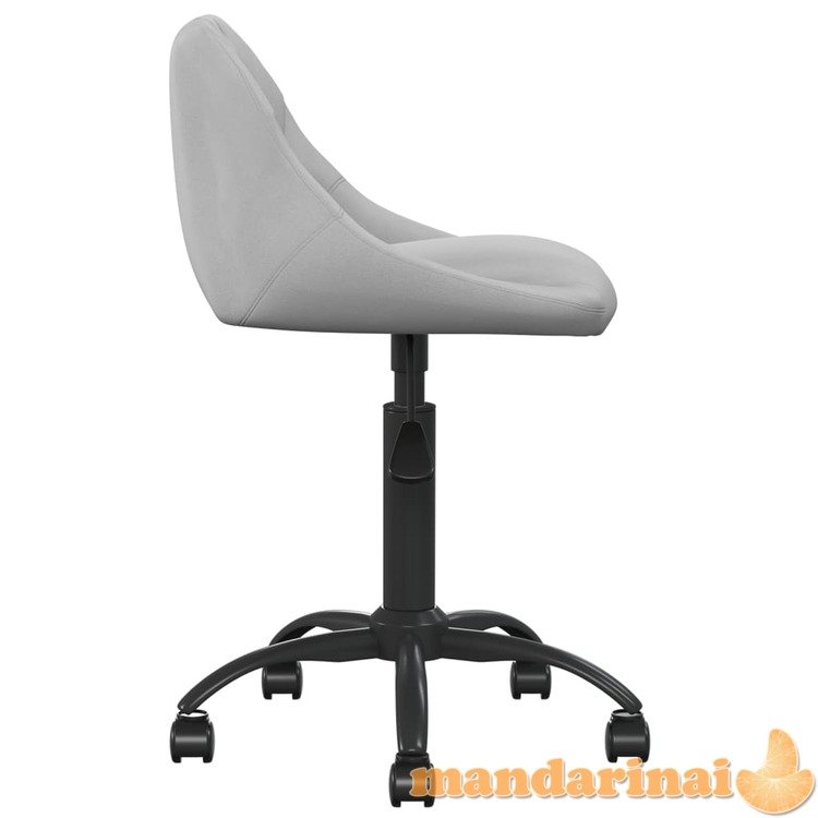 Biuro kėdė, šviesiai pilkos spalvos, aksomas (335360)