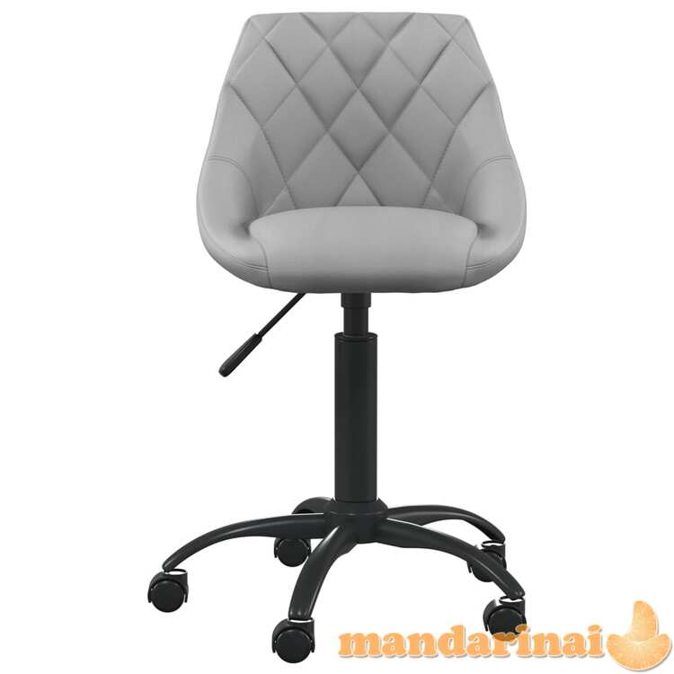 Biuro kėdė, šviesiai pilkos spalvos, aksomas (335360)