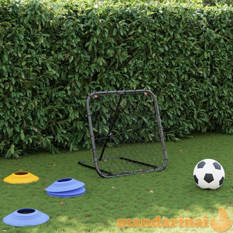 Futbolo kamuolio atšokimo sienelė, juoda, 84x73x60–80cm