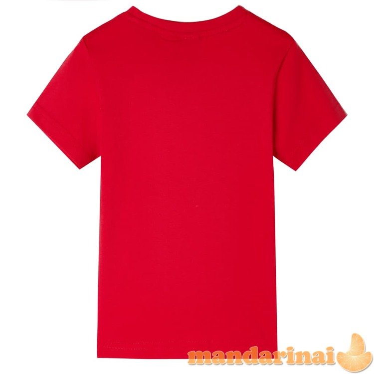 Vaikiški marškinėliai, raudonos spalvos, 128 dydžio