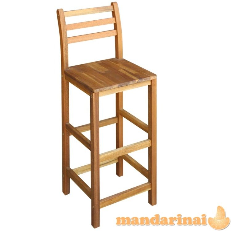 Baro stalo ir kėdžių kompl., 7d., masyvi akacijos mediena