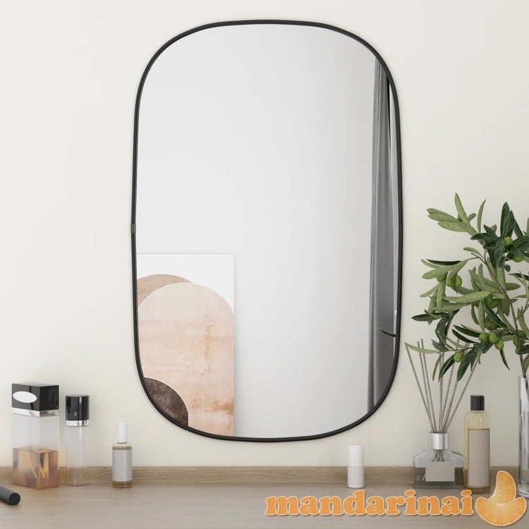 Sieninis veidrodis, juodos spalvos, 70x45cm