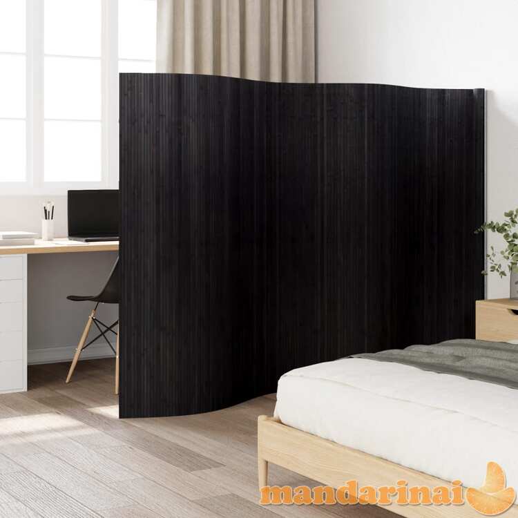 Kambario pertvara, juodos spalvos, 165x400cm, bambukas