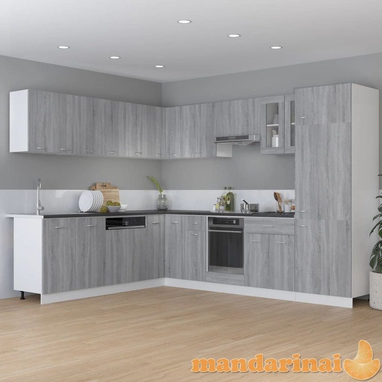 Virtuvės spintelė, pilka ąžuolo, 75,5x75,5x81,5cm, mediena