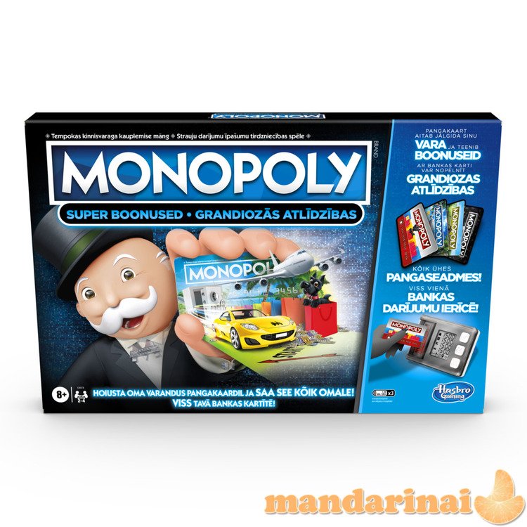 MONOPOLY Board game Super Electronic banking (In Estonian and Latvian lang.)