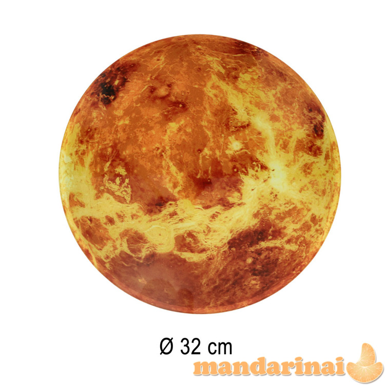 Planet Mars orange 32cm kainos laikrodis