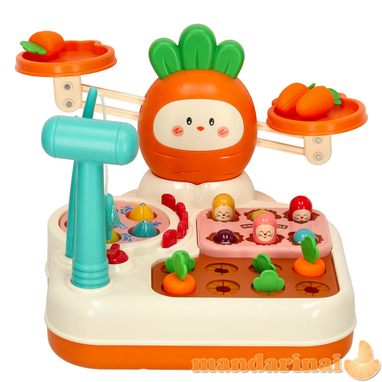 Mielos morkos, interaktyvus žaislas, žvejyba renkantis morkas 4in1