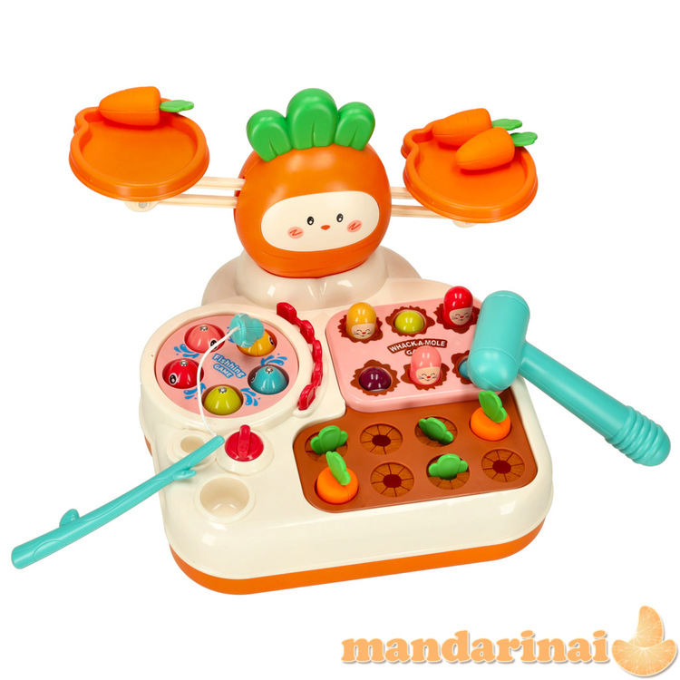 Mielos morkos, interaktyvus žaislas, žvejyba renkantis morkas 4in1