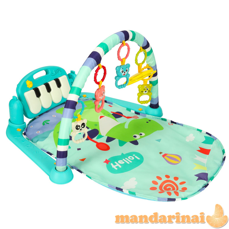 Mokomasis kilimėlis kūdikiams fortepijonas su barškučiais