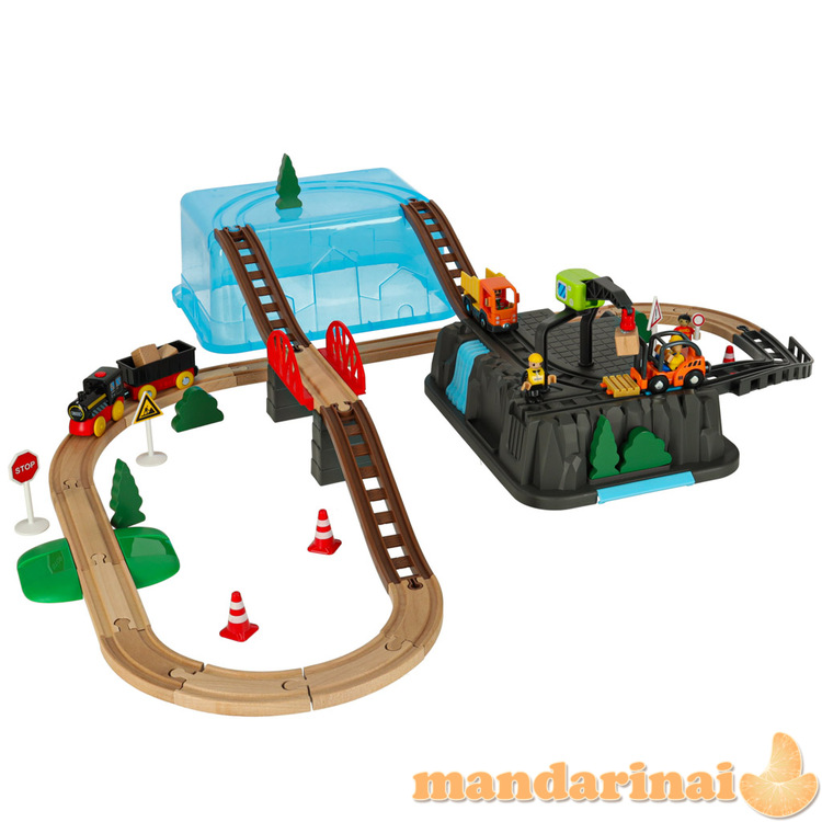 Geležinkelio vagonų bėgių traukinio statybos aikštelė 55el 1