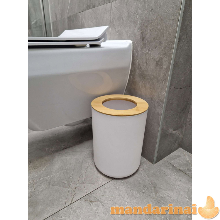 Vonios rinkinys šepetėlių dozatoriaus rinkinys iš 6 dalių baltos spalvos