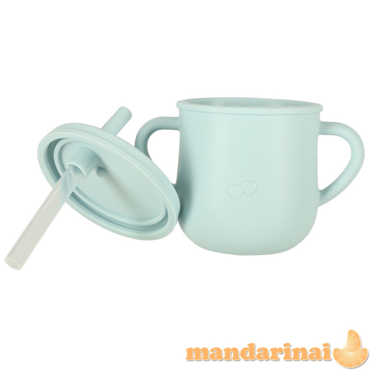 Silikoniniai indai vaikams krabams rinkinys iš 9 dalių mėlynos spalvos 4