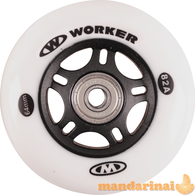 Ratukai riedučiams Worker 64 mm ABEC-5 Carbon