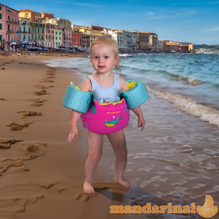 Vaikų baseino plūduriavimo liemenė  2-in-1  su vandens sparnais inSPORTline Banarito