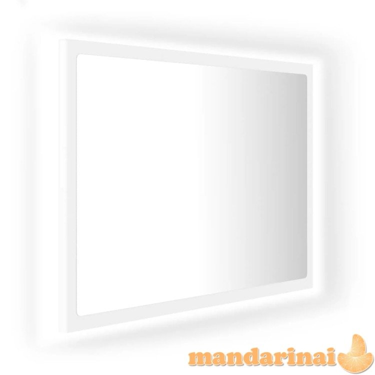 Vonios veidrodis su led apšvietimu, baltas, 60x8,5x37 cm, mdp