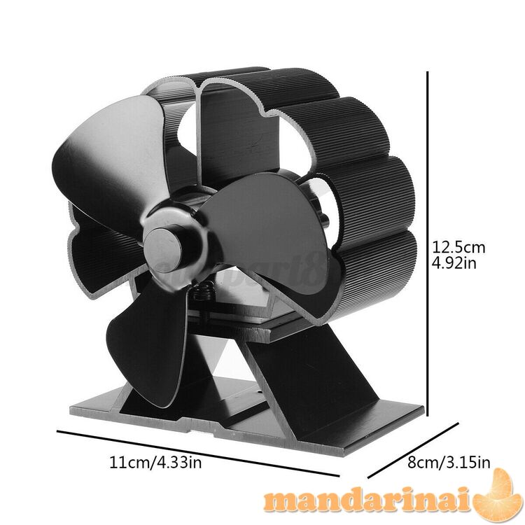 Termoelektrinis ventiliatorius židiniams ir krosnims su termometru