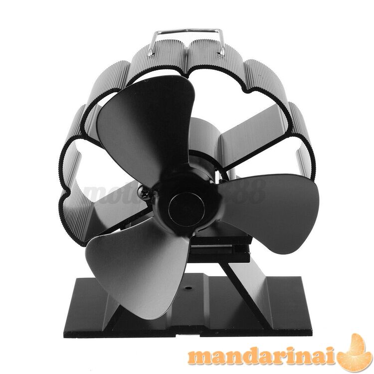 Termoelektrinis ventiliatorius židiniams ir krosnims su termometru