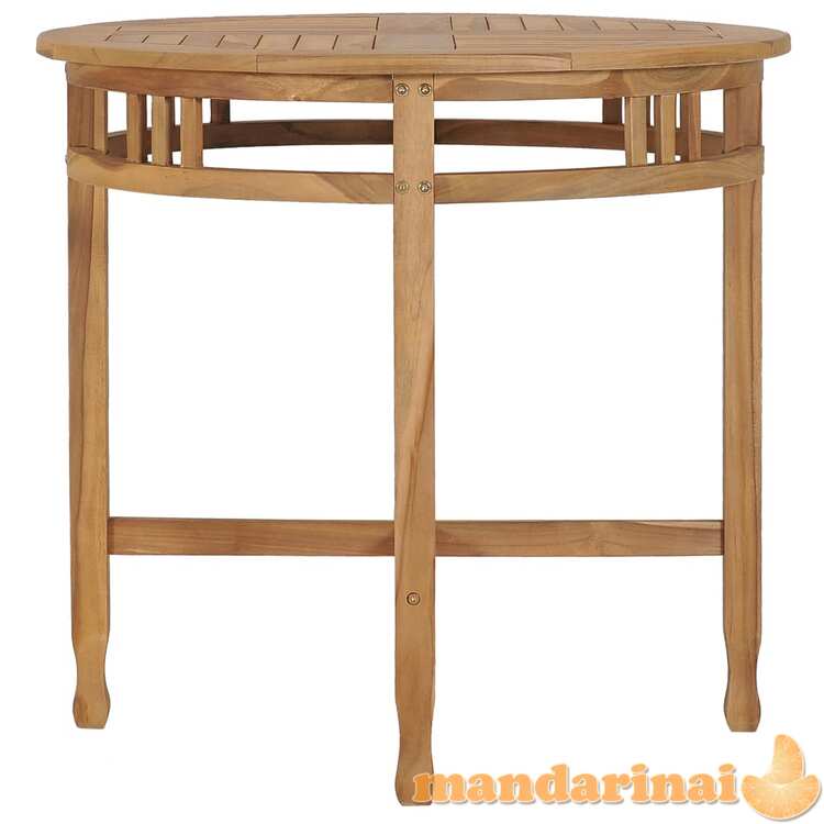 Valgomojo stalas, tikmedžio medienos masyvas, 80cm skersmens