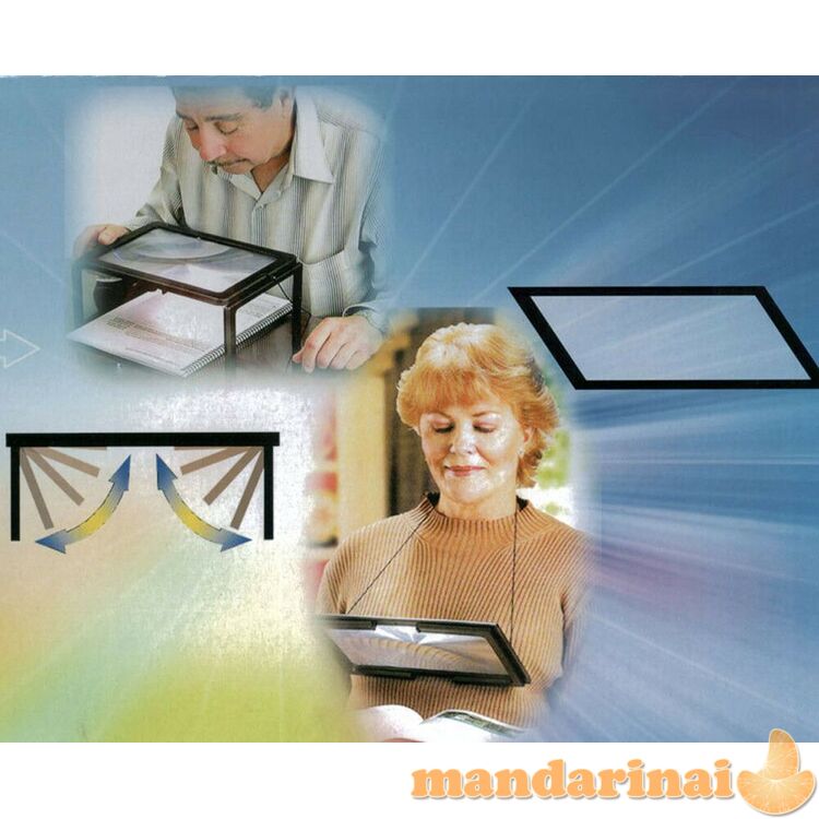 A4 formato dydžio didinamasis stiklas su kojelėmis