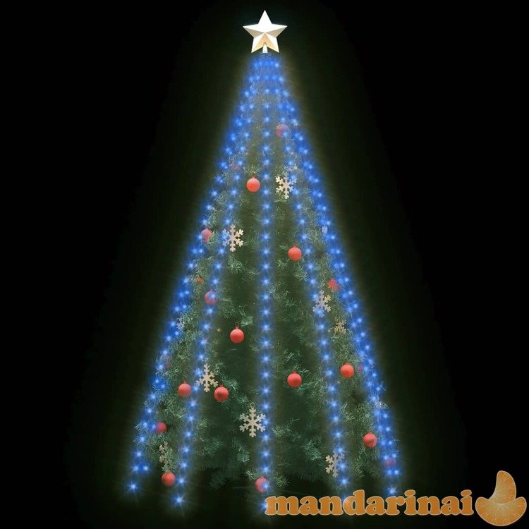 Kalėdų eglutės girlianda su 250 mėlynų led lempučių, 250cm