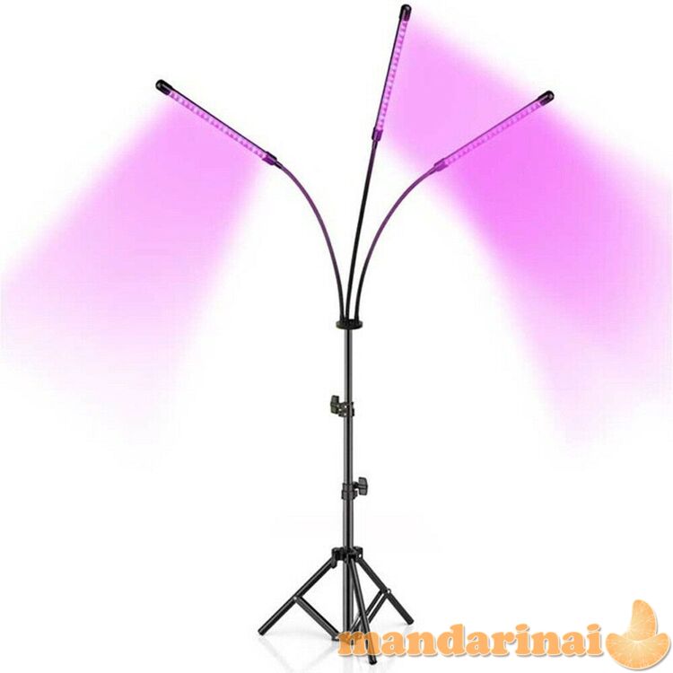 Programuojamas trigubas šviestuvas augalams su stovu