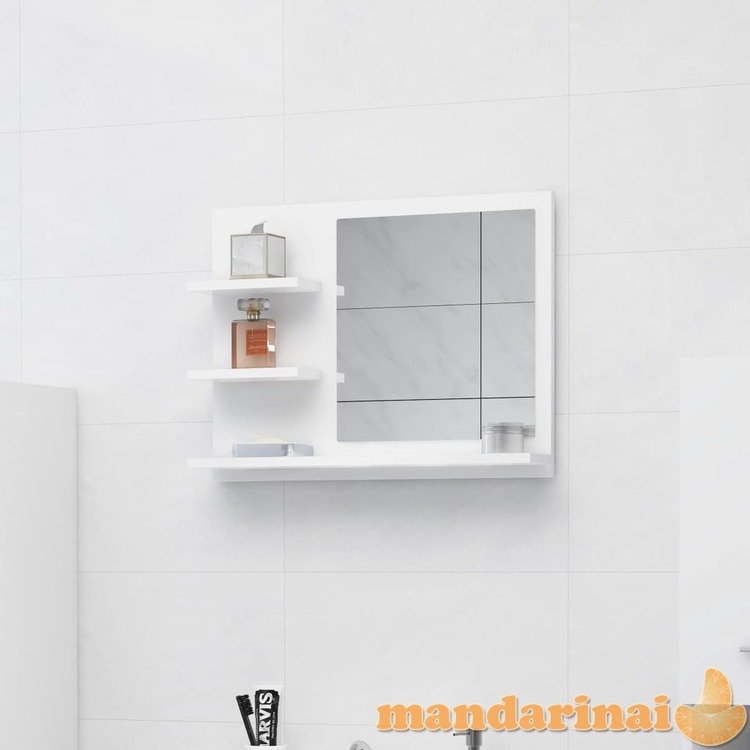 Vonios kambario veidrodis, baltos spalvos, 60x10,5x45cm, mdp