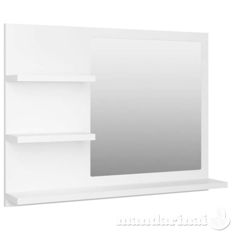 Vonios kambario veidrodis, baltos spalvos, 60x10,5x45cm, mdp