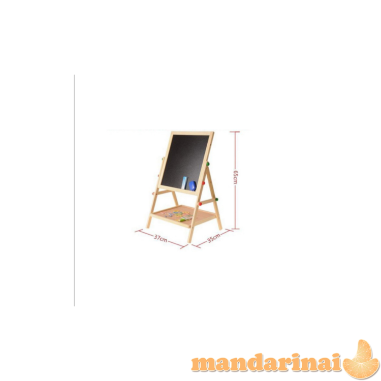 Didelė dvipusė magnetinė lenta piešimui ir žaidimams su priedais