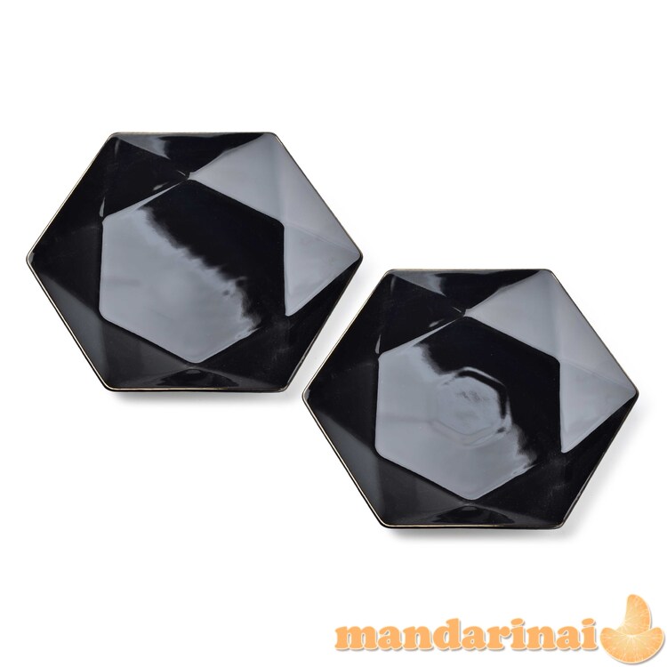 RALPH BLACK dviejų lėkščių rinkinys 32,5x 28.5cm x h3cm