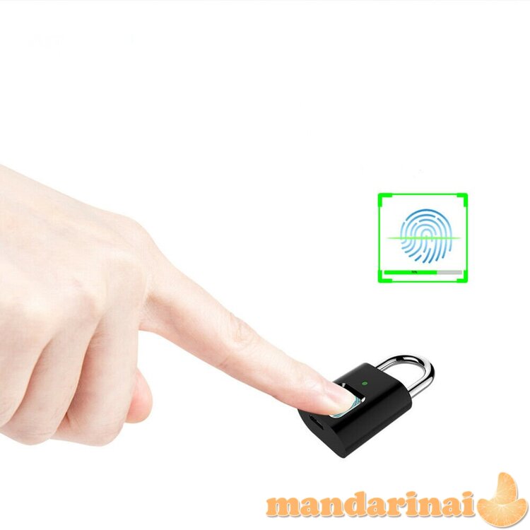 Išmani pakraunama spyna, atrakinama pirštų antspaudu