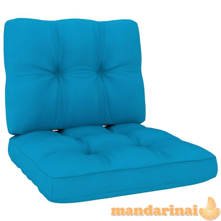 Pagalvės sofai iš palečių, 2vnt., mėlynos spalvos