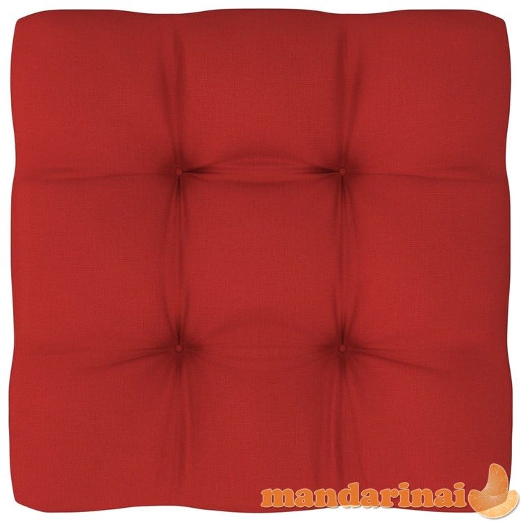 Pagalvė sofai iš palečių, raudonos spalvos, 70x70x10cm