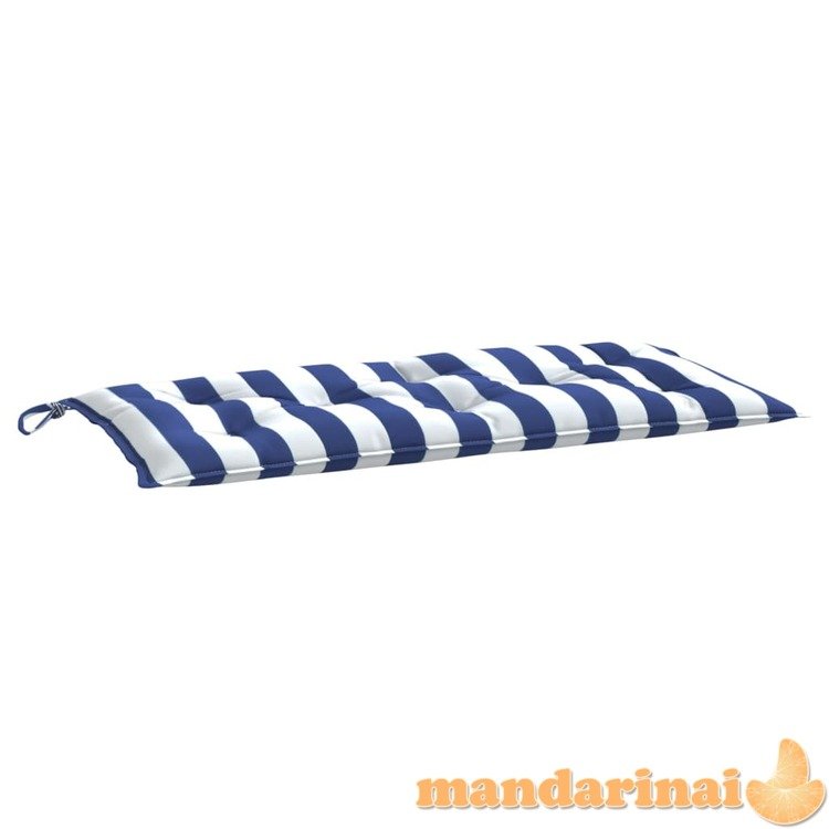Suoliuko pagalvėlė, mėlyna/balta, 100x50x7cm, audinys, dryžuota