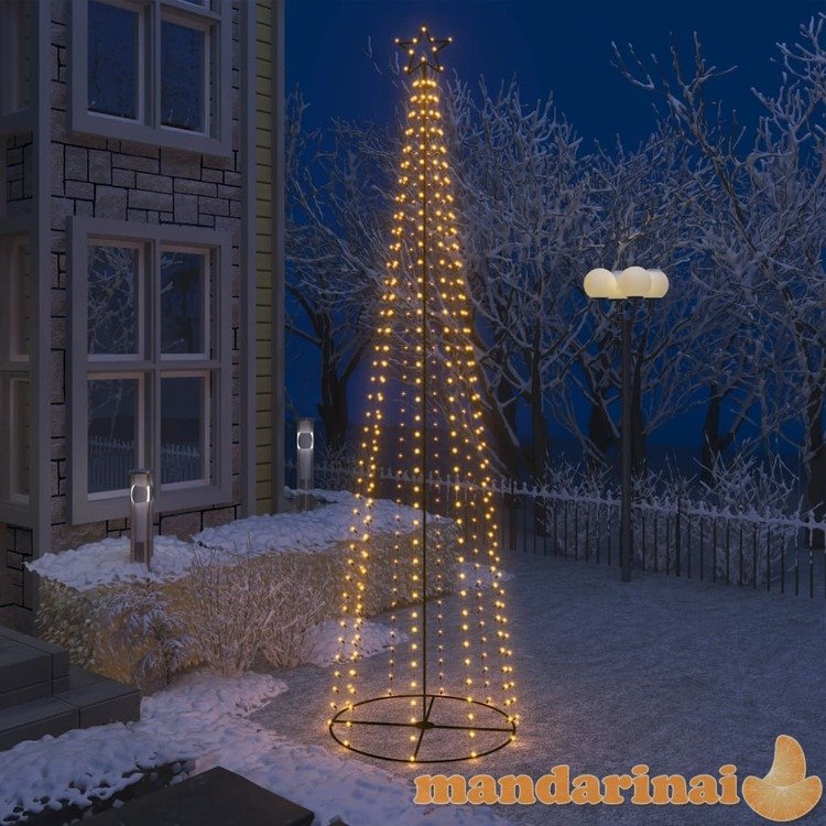 Kalėdų eglutė, 100x360cm, kūgio formos, 400 baltų led lempučių