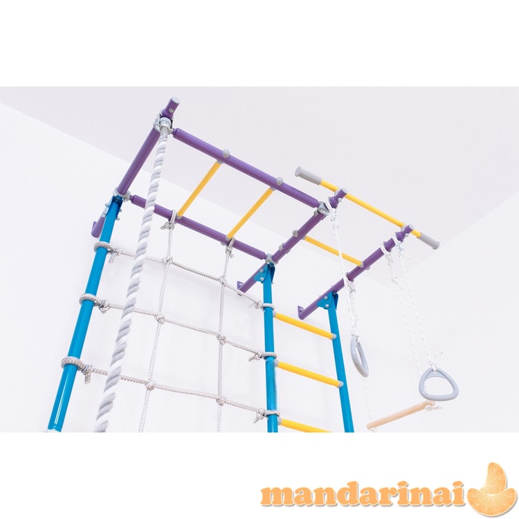 Sporto kompleksas (gimnastikos sienelė) SANRO S7 &scaron;viesiai violetinė-žydra, 219,6x154cm