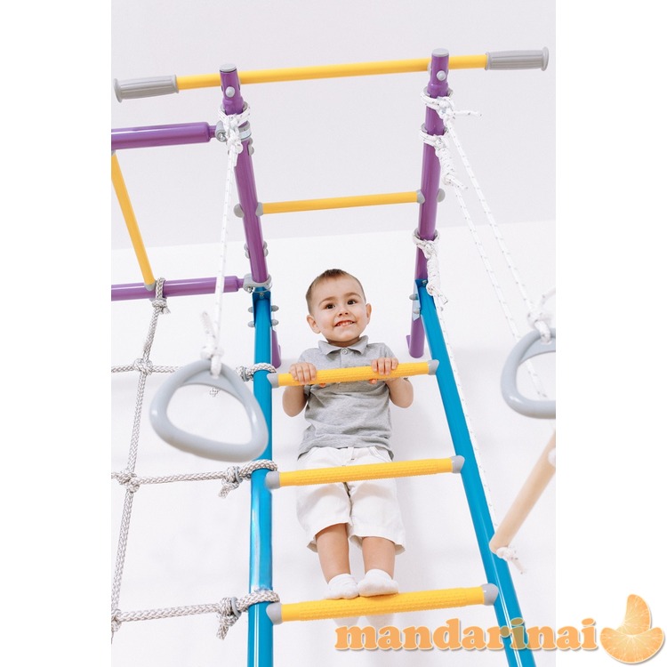 Sporto kompleksas (gimnastikos sienelė) SANRO S7 &scaron;viesiai violetinė-žydra, 219,6x154cm