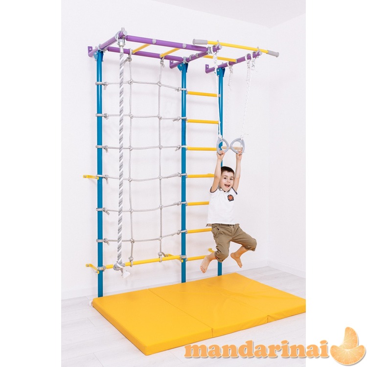 Sporto kompleksas (gimnastikos sienelė) SANRO S7 &scaron;viesiai violetinė-žydra, 219,6x154cm