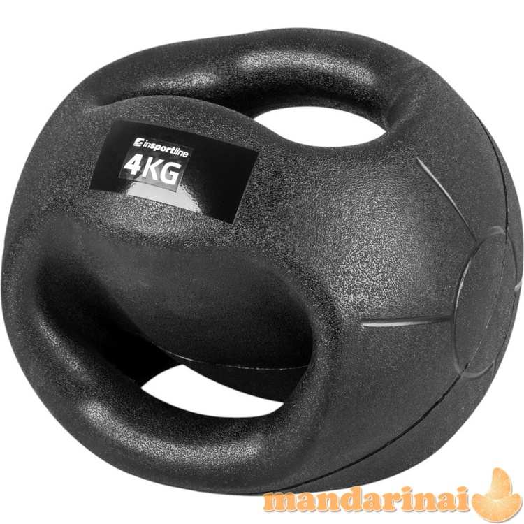 Medicininis kamuolys su rankenomis inSPORTline GrabMe 4kg