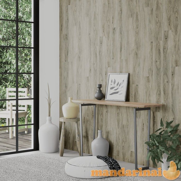 Sienų plokštės, pilkos, 4,12 m², pvc, medienos imitacijos