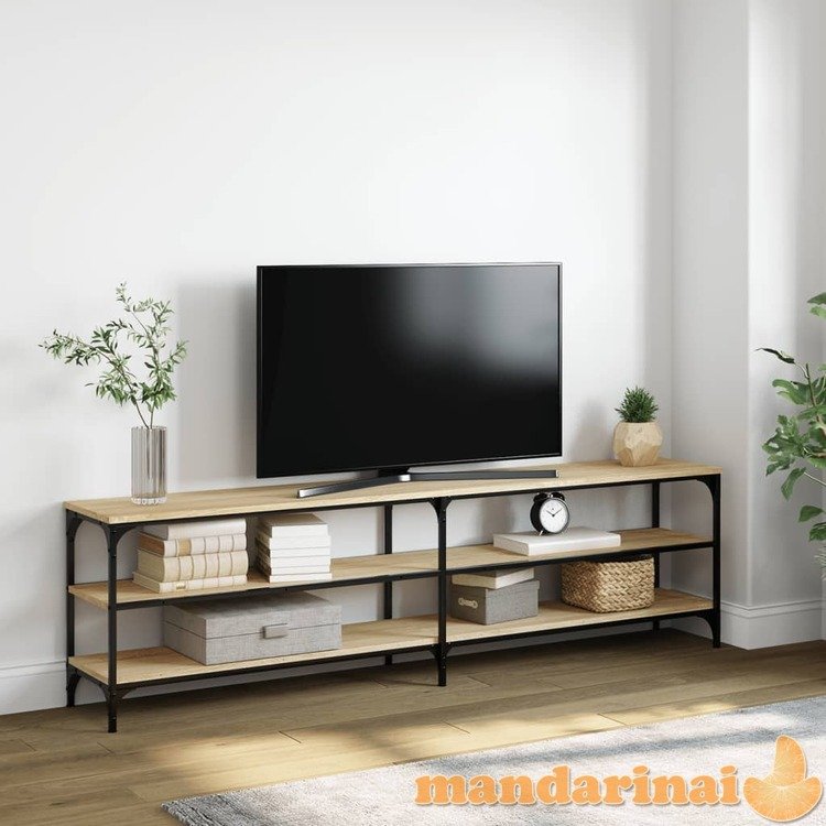 Televizoriaus spintelė, ąžuolo, 180x30x50cm, mediena ir metalas