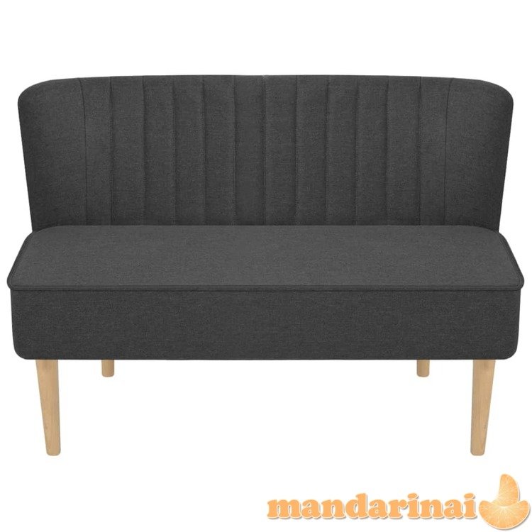 Sofa, tamsiai pilka, audinys, 117x55,5x77cm