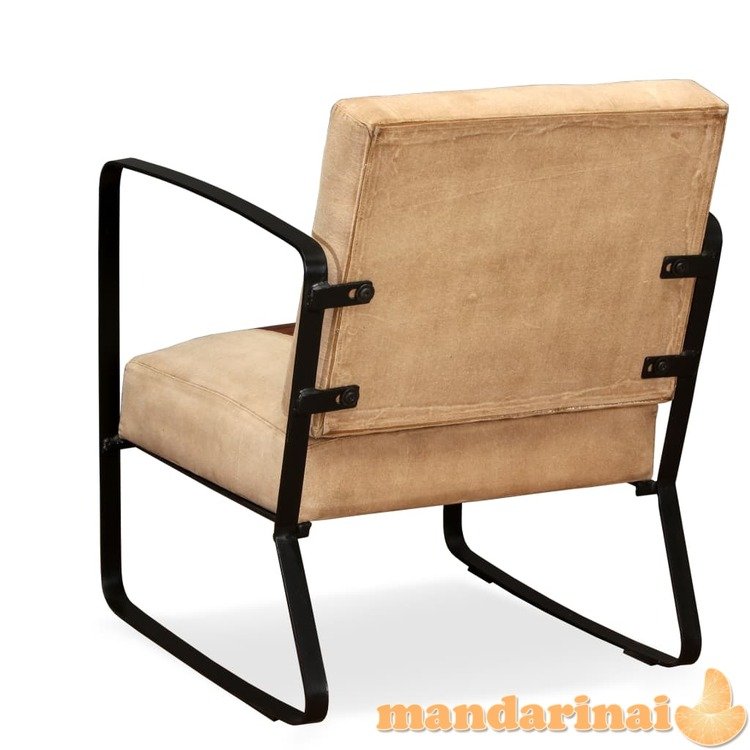 Poilsio kėdė, tikra oda ir audinys, ruda