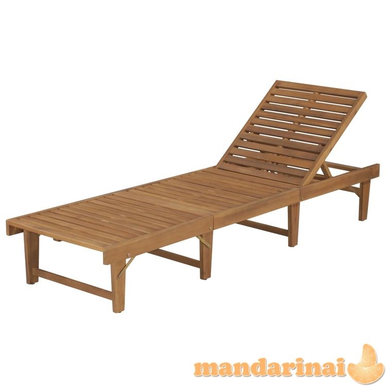 Sulankstomas saulės gultas, akacijos medienos masyvas