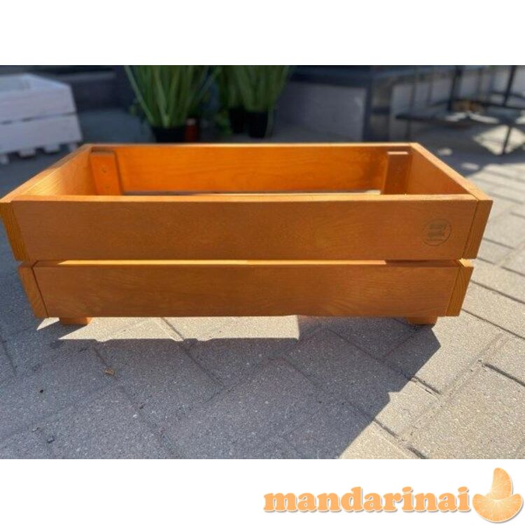 Medinis rudas vazonas